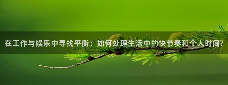 AB娱乐：在工作与娱乐中寻找平衡：如何处理生活中的快节奏和个人时间?
